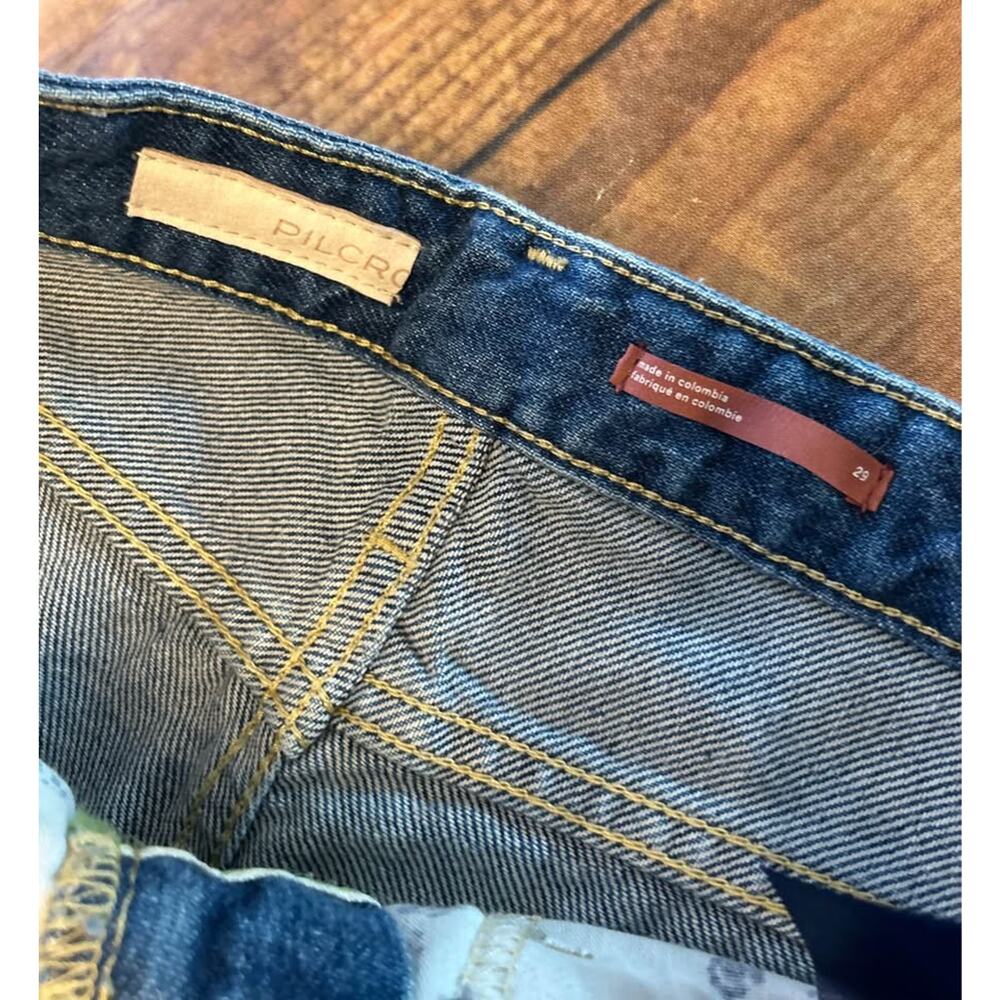 Pilcro (Anthropologie)β distressed wide leg jeans